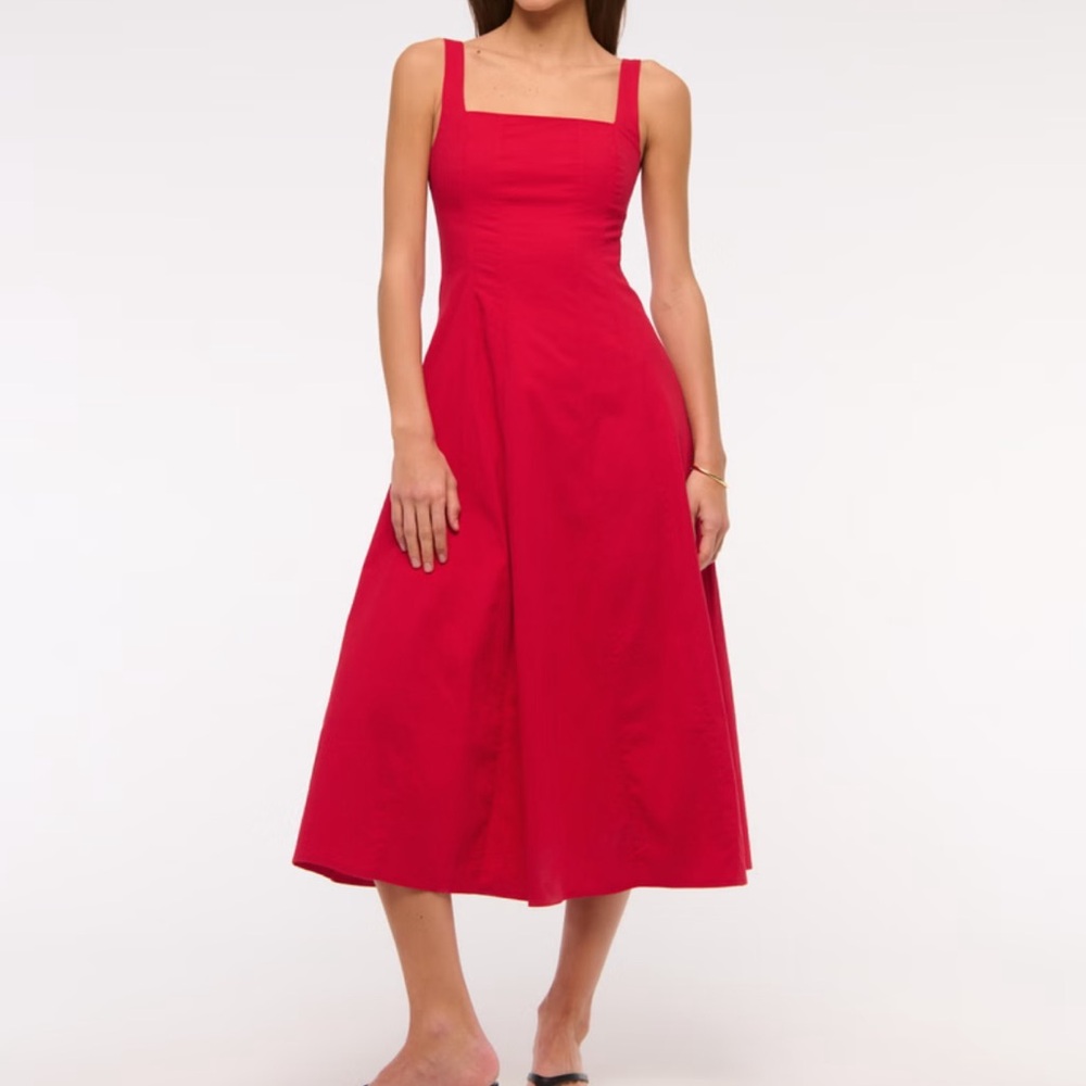 The A&F Mila Stretch Midi Dress